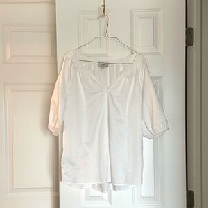 Ann Taylor Loft Medium White Blouse